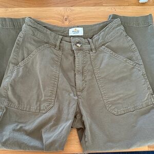 Marine Layer Olive Cropped Ankle Pants